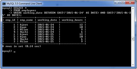 between condition in mysql.